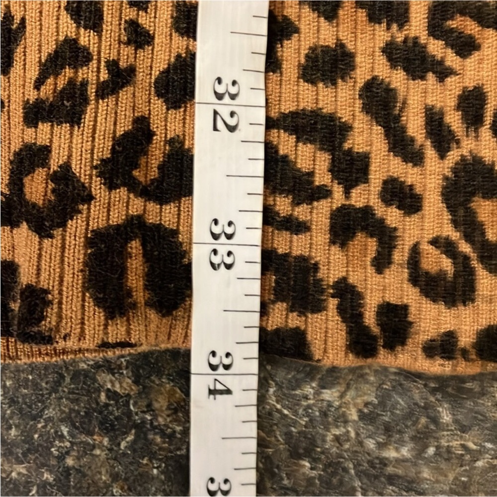 9/25   Terra & Sky animal print open long cardigan sweater 3x - Picture 5 of 7